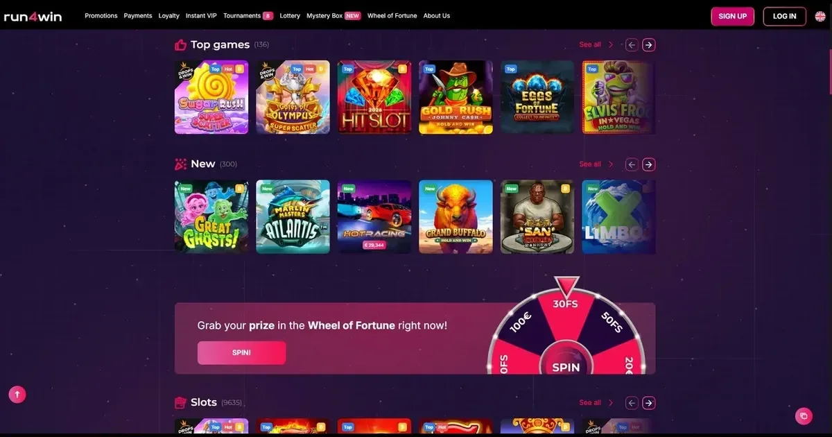 Run4Win mobile app interface